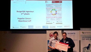  Simon Popelier (Logflow) wins IE-net award in the category Best Dissertation Civil Engineer.